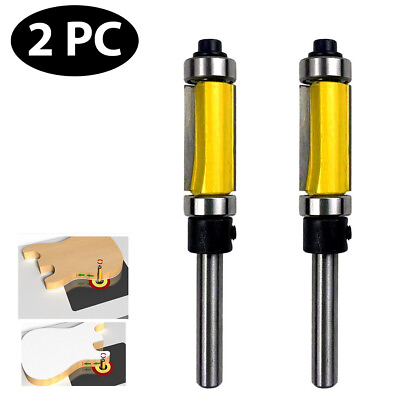 #ad 1 4quot; Shank Pattern Trimming Router Bits 1 inch Cutting Milling Cutter Tool 2PCS $12.99