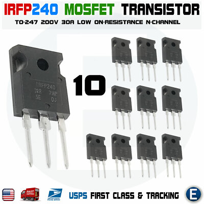 #ad 10pcs IRFP240 POWER MOSFET 20A 200V 150W N Channel Transistor IRF240 $15.01