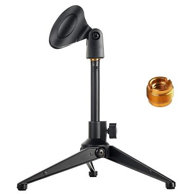 #ad Universal Desktop Microphone Stand Adjustable MIC Tabletop Stand with Microph... $15.05