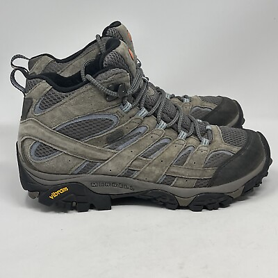 #ad Merrell Moab 2 Mid Boots Womens 8.5 Gray Waterproof Hiking Trail Outdoors J06054 $37.99