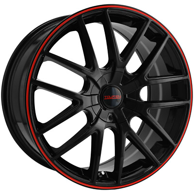 #ad Touren TR60 20x8.5 5x115 5x120 20mm Black Red Wheel Rim 20quot; Inch $215.99