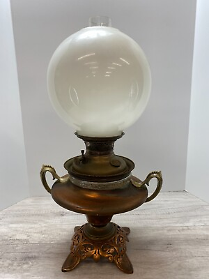 #ad Vintage Antique Bradley amp; Hubbard ornate Lamp Oil Kerosene B amp; H parts repair $345.00
