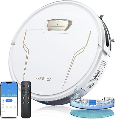 #ad Laresar Robot Vacuums and Mop Combo 4000Pa Strong Suction Robotic Cleaner $152.99