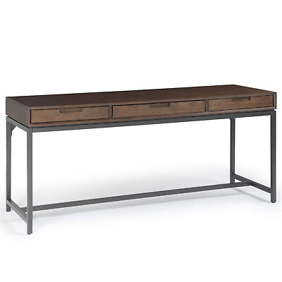 #ad Banting SOLID HARDWOOD Industrial 72 inch Wide Wide Desk in Walnut Brown $650.70