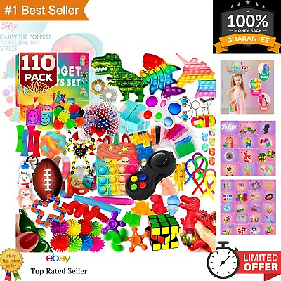 #ad Bulk Fidget Toys Set 110 Pack ADHD Autism Stress Relief Classroom Prizes $48.90