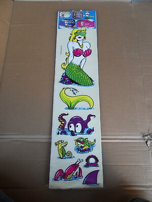 #ad 1 Vintage Chroma Graphics Decals Chroma Toonz Mermaid Made in USA Large 6quot; X 27quot; $9.99