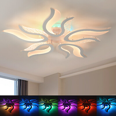 #ad #ad Modern RGB LED Ceiling Light Flush Mount Fixture Lamp Chandelier Living Room d $46.85