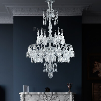 #ad Large Crystal Chandelier Modern Hanging Lamp Luxury Pendant Light 48 Head $6055.81