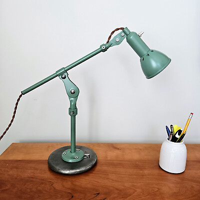 #ad Vintage Fostoria Industrial Desk Lamp. Steampunk Desk Lamp. Antique Desk Lamp. $275.00