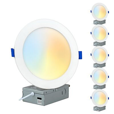 #ad PROCURU 6 Pack 6 Inch 2700K 6000K 5CCT 12W LED Color Selectable Heavy Duty Ul... $83.80