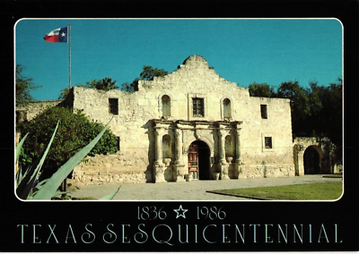 #ad Continental Postcard Texas Sesquicentennial The Alamo San Antonio Texas $5.95