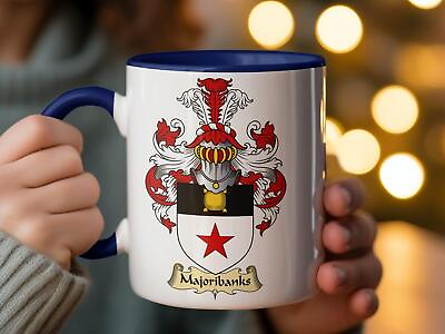 #ad Scottish Clan Majoribanks Crest Mug Heraldic Coffee Cup Unique Tartan Gift $21.11