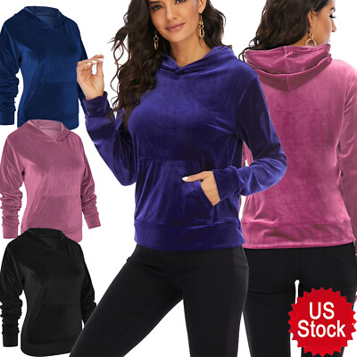 #ad Women Hoodie Long Sleeve Sweatshirts Sports Jackets Loose casual Jogger Tops USA $11.99