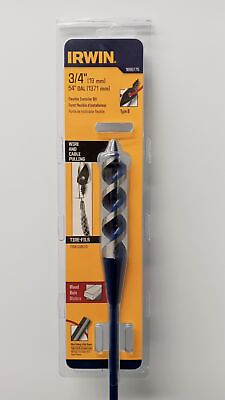 #ad IRWIN 1890775 Flexible Installer Drill Bit With Auger Tip 3 4quot; x 54quot; Long $16.00