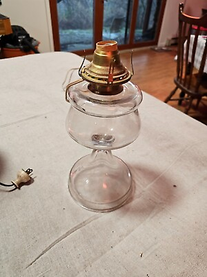 #ad kerosene lamp glass with bubbles and straw marks 12quot; electrified $24.99