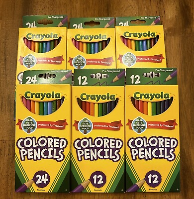 #ad Crayola Colored Pencils Bulk Lot Of 6 Packs 24 Count Classroom Supplies 120 $18.99