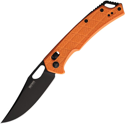#ad SRM Knives 9201 PJ 3.5quot; Black 8Cr13MoV Blade Orange Handle Folding Knife $19.67