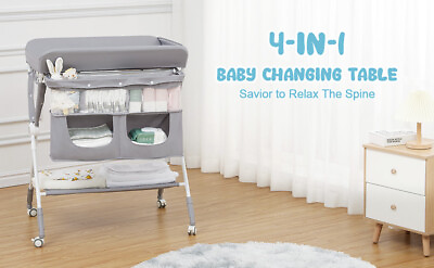 #ad Portable Baby Changing Table Foldable Diaper Changing Station Adjustable Height $74.51