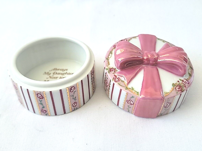 #ad Ardleigh Elliott “Always My Daughter” Porcelain Music Box Jewelry Trinket $18.99