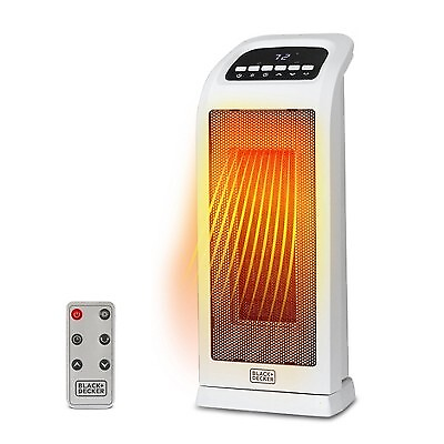 #ad BLACKDECKER Oscillating Digital Controls Ceramic Tower Heater $22.99
