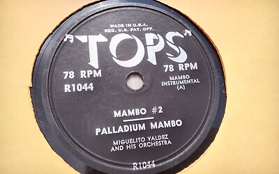 #ad Miguelito Valdez 78rpm EP 10 inch Tops Records #R 1044 Mambo #2 Palladium Mambo $19.99