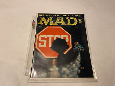 #ad Rare MAD Magazine June 1959 #47 With Alfred E Neuman Stop Sign Cover $22.04