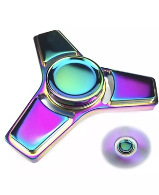 #ad Rainbow Hand Spinner Fidget Finger Alloy: Shipped From USA $5.99
