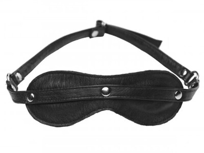 #ad Strict Padded Soft Leather Blindfold BDSM Bondage Kink Blacked Out Black Out Eye $24.00