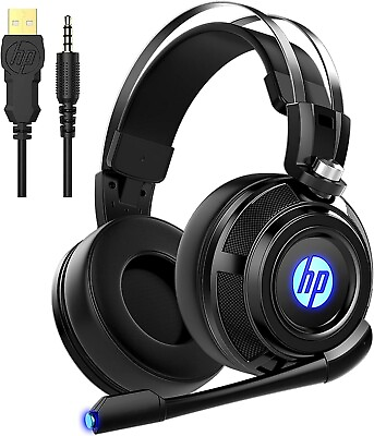 #ad HP Wired Stereo Gaming Headset with mic One Headset and LED Light w microphone $16.71