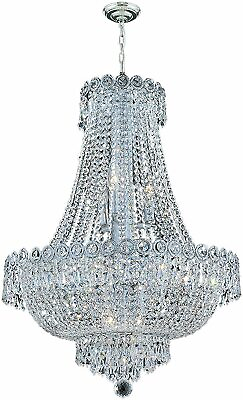 #ad Large Luxury Crystal Chandelier French Empire Metal Pendant Light Fixture Lamp $227.05