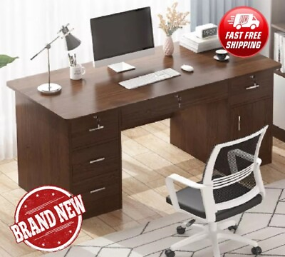 #ad Home Office Desk Computer Simple Modern Wood Table $154.99