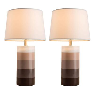 #ad Simpol Home Lamp Sets 25quot; Rotary LED Ceramic 1 Way On Off Gradient Set of 2 $122.53
