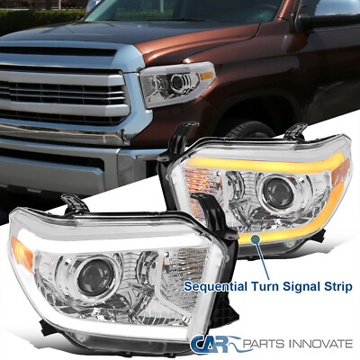 #ad SwitchbackSequential LED Fits 14 21 Toyota Tundra Projector Headlights Lamps $213.25
