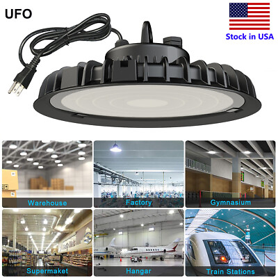 #ad Super Bright Warehouse LED 200W UFO High Bay Lights Factory Shop GYM Light Lamp $29.29