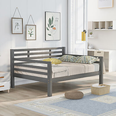 #ad Wooden Full Size Daybed with Clean Lines Gray $251.62