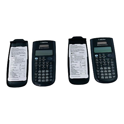 #ad Lot of 2 Texas Instruments TI 36X Pro Advanced Scientific Calculator 4 Line $23.99