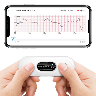 #ad ECG EKG Heart Monitor Smartphone Compatible Portable Heart Rate Monitor Free App $69.99