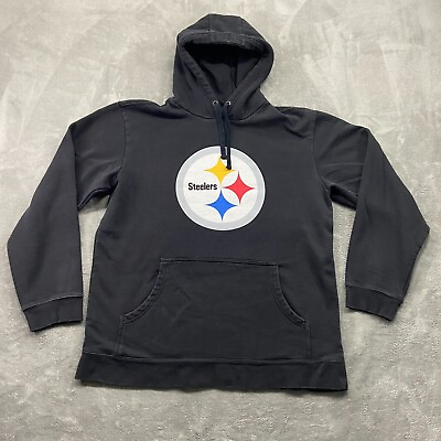 #ad Pittsburgh Steelers Sweatshirt XLT Black Outdoors Hooded Teamwear NFL Sportswear $26.24