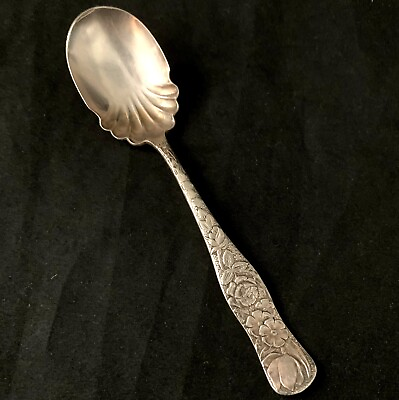 #ad Antique Holmes amp; Edwards Hiawatha Sugar Shell Spoon Silverplate 1887 Victorian $21.90