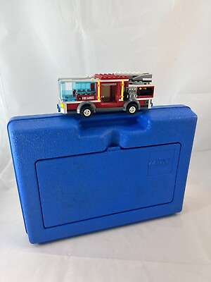 #ad LEGO Lot Vintage Carrying Case Blue 1983 With Fire Truck Build 80’s Retro Case $22.49
