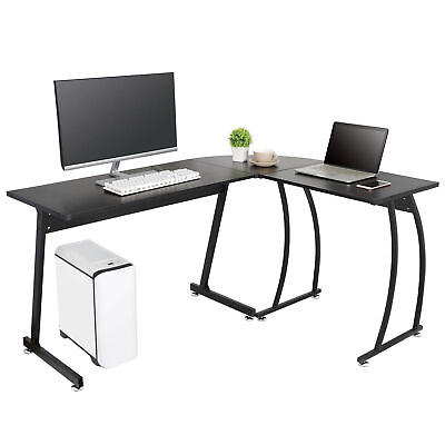 #ad Desk Computer Gaming Laptop Table Corner Workstation Office Desk 58quot; L Shaped $48.59