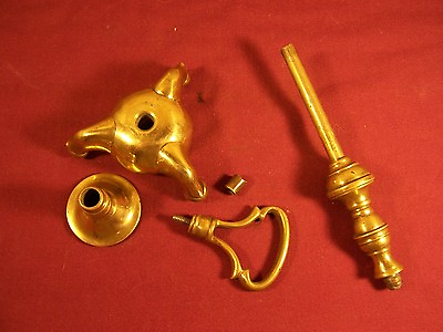 #ad Antique Brass Gas Lamp Parts Lot $84.50