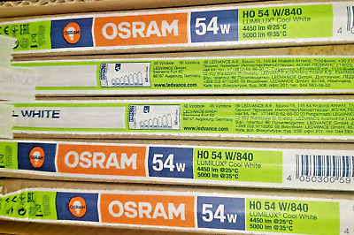 #ad 5 PK Osram HO 54W 840 FQ 54W T5HO 4000K T5 Lumilux Cool White Fluorescent Lamp $49.95