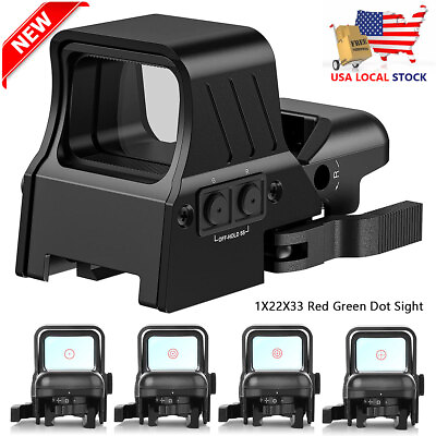 #ad Reflex Red Green Dot Sight 4 Reticles Quick Detach Mount For 20mm Picatinny Rail $30.59