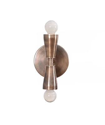 #ad 2 Light Wall Modern Brushed Brass Sputnik chandelier light Fixture $220.72