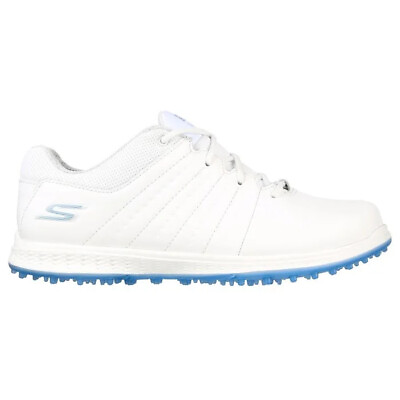 #ad NEW Womens Skechers Go Golf Elite Tour SL Golf Shoes White Blue Sz 7.5 M $49.99
