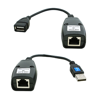 #ad USB RJ45 Cat5e 6 Cable Adapter Set USB 2.0 to RJ45 Interface Connect USB Device $9.97