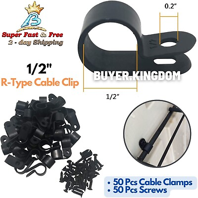 #ad Hose Wire Electrical R Cable Clamps Black Screw Clip Conduit Cord Fastener 1 2quot; $17.49