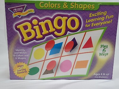 #ad Trend Enterprises Colors and Shapes Bingo Game Alligns with Learning Standards $4.10