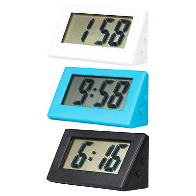 #ad Small Digital Clock No Tick Electric Alarm Desk Clock LCD Digital Clock $7.59